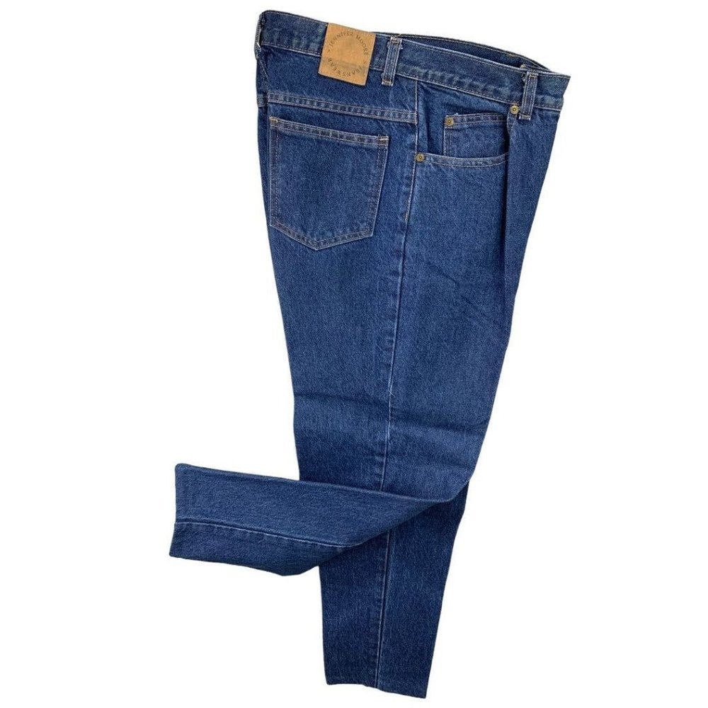 Size 10P Jennifer Moore Petites Womens Mom Jeans Dark Wash Denim Y2K